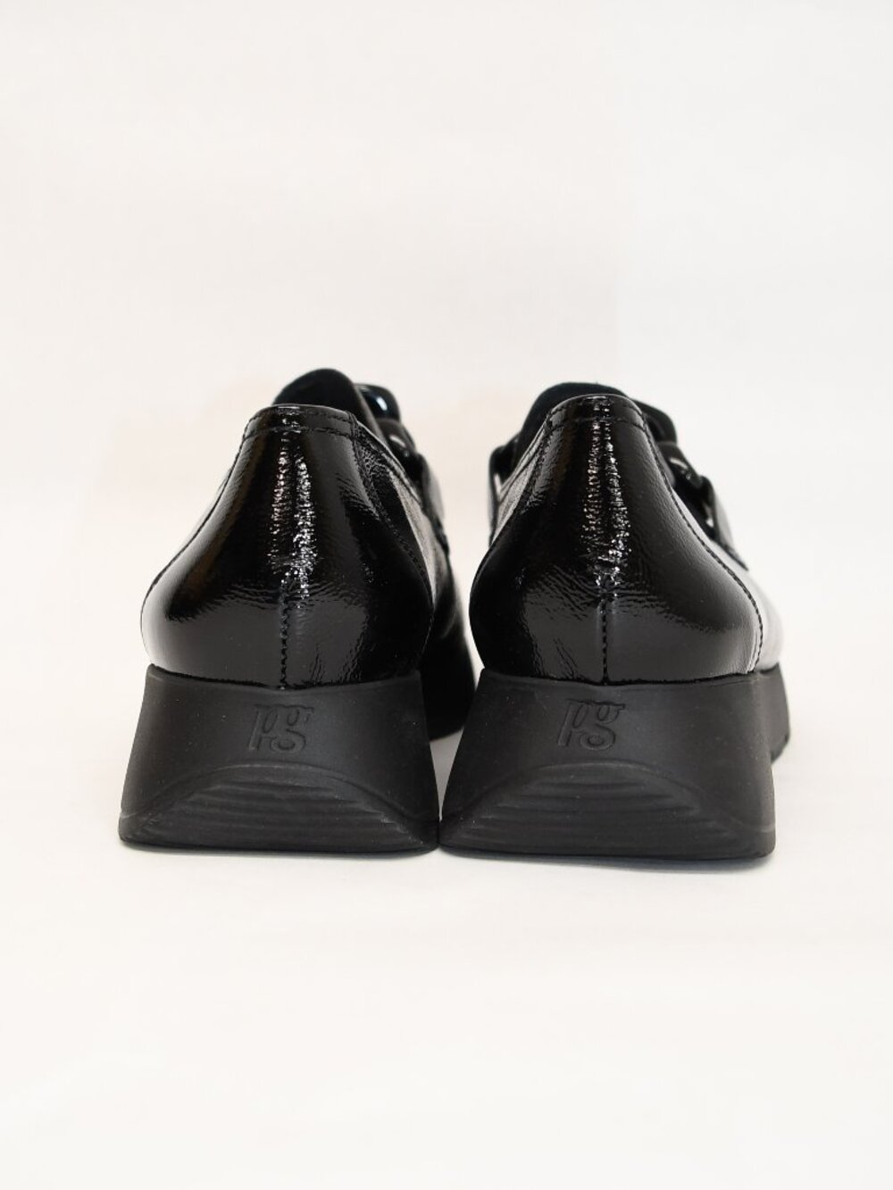 $480 PAUL GREEN Cleo Loafer SHOES BLACK CRINKLED PATENT 9 US (A6) - Picture 5 of 8